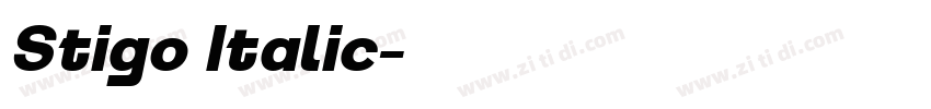 Stigo Italic字体转换